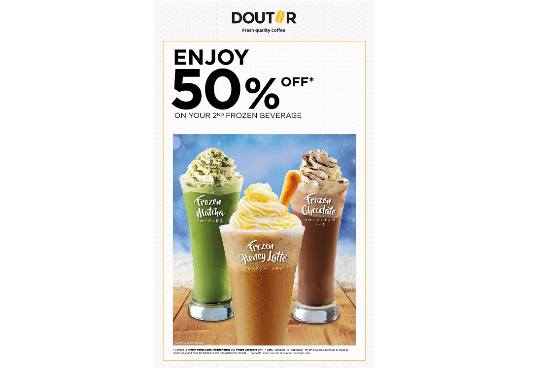 Enjoy 50% Off On Your 2nd Frozen Beverage